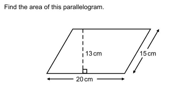 Can anyone find this area of this parallelogram-example-1