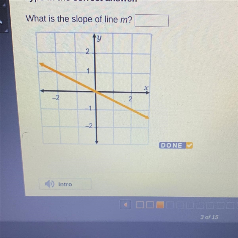 What is the slope of line m?-example-1