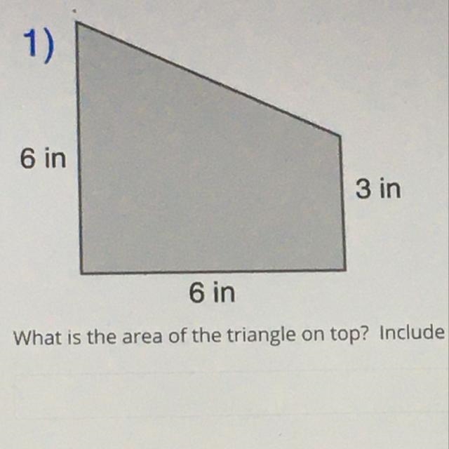 What is the area of the triangle on top?-example-1