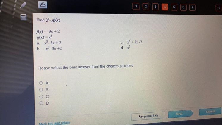 Find (f-g)(x) Help me please-example-1