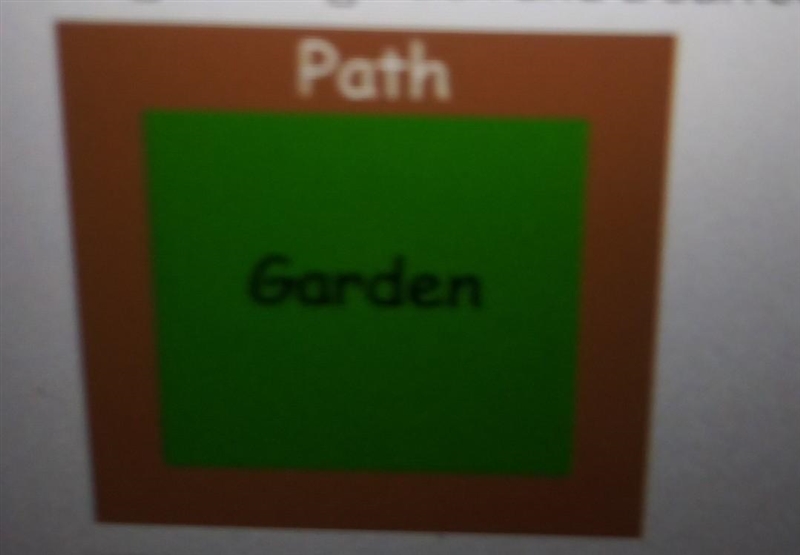 a vegetable garden and he's around the path of seemed like a square that together-example-1