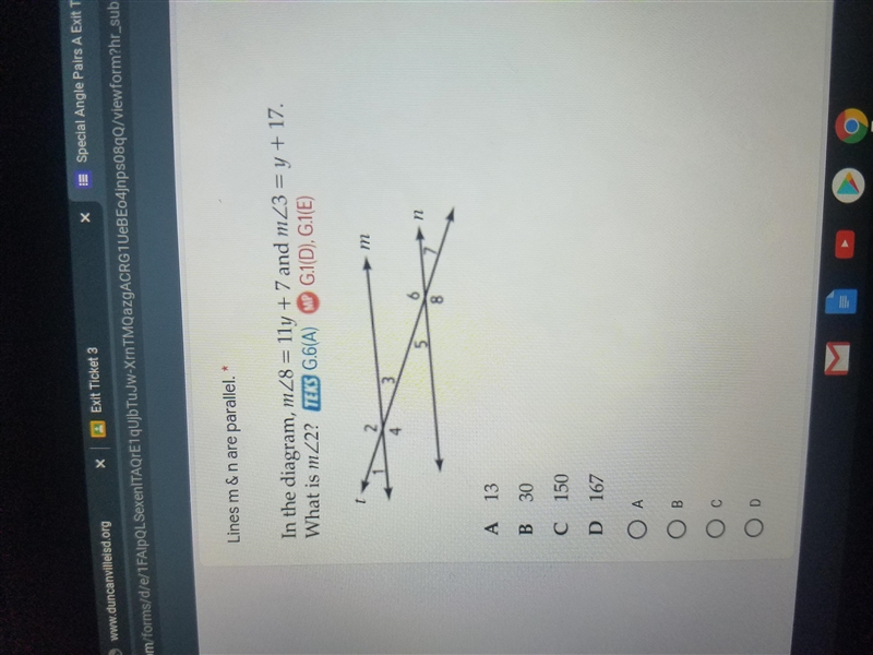 In the diagram m<8=11y+7 and m<3=y+17.What is m<2-example-1