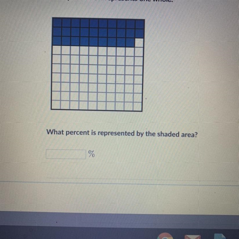 The square below represents one whole.-example-1