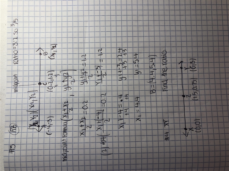 Line segment AB is divided by point C in the ratio of 3:2. Point A is at (-4, -3) and-example-1