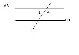 Lines AB and CD are parallel. If 1 measures (2x + 15)°, and 4 measures 101°, what-example-1