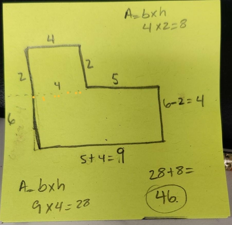 Find the area of the figure shown below and choose the appropriate result. 4 cm 2 cm-example-1