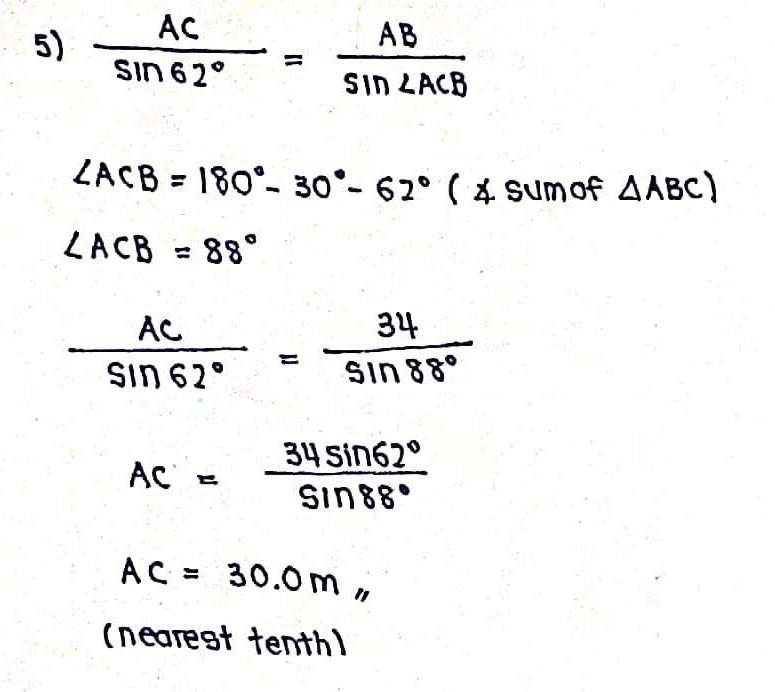 Part 2. Laws of sines. Please show work​. Round answer to the nearest tenth.-example-2