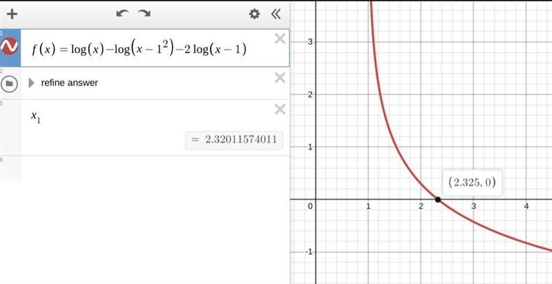 Logx - logx-1^2=2log(x-1)-example-2