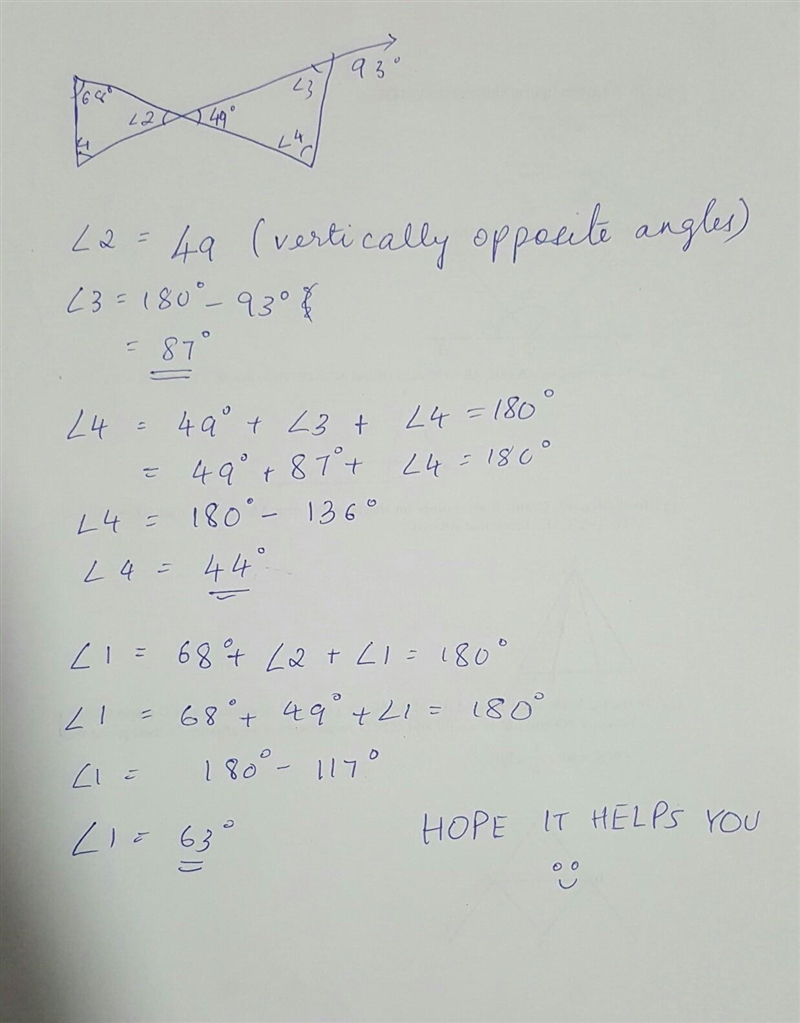 What are the measurements of angles 1,2,3,4 ?-example-1