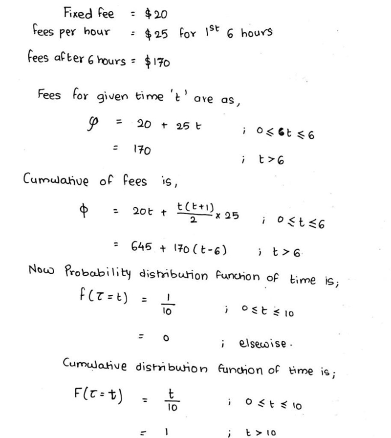 [20pts] A service facility charges a $20 fixed fee plus $25 per hour of service up-example-1