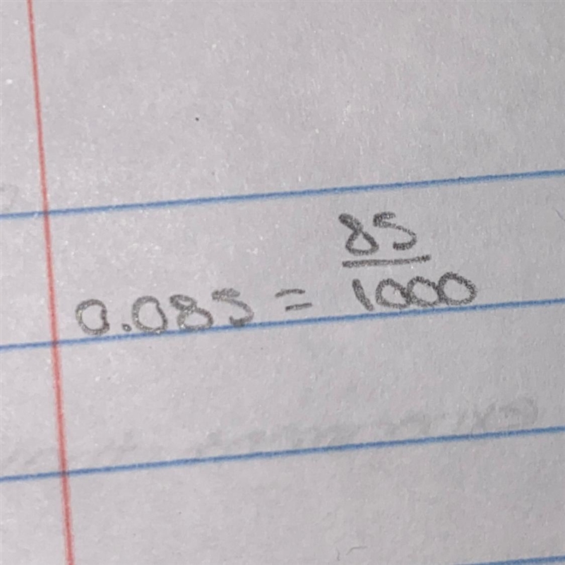 Is 0.085 greater or lesser than 85 thousandths-example-1