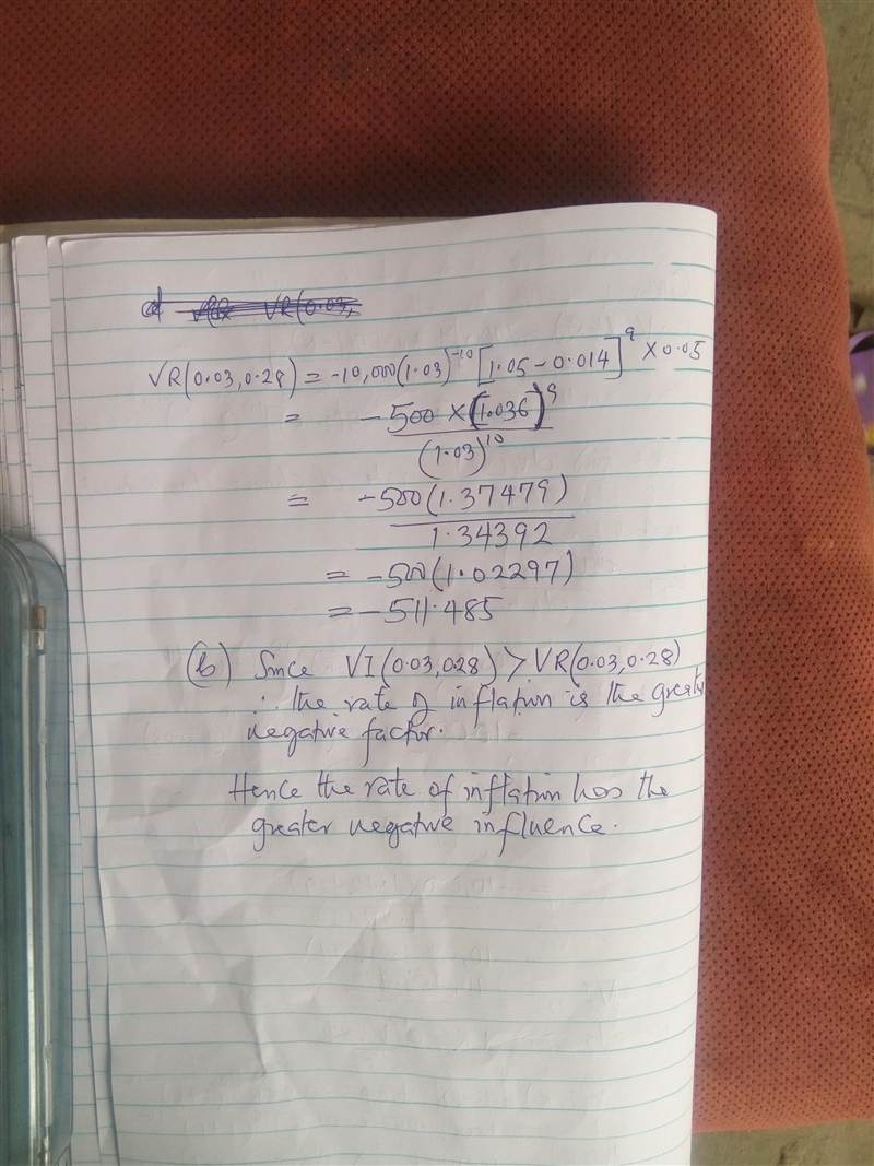 The value of an investment of $1000 earning 5% compounded annually is V(I, R) = 1000 1 + 0.05(1 − R-example-2