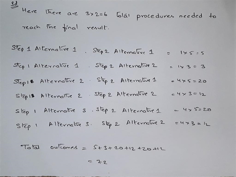 For the given decision algorithm, find how many outcomes are possible. HINT [See Example-example-1