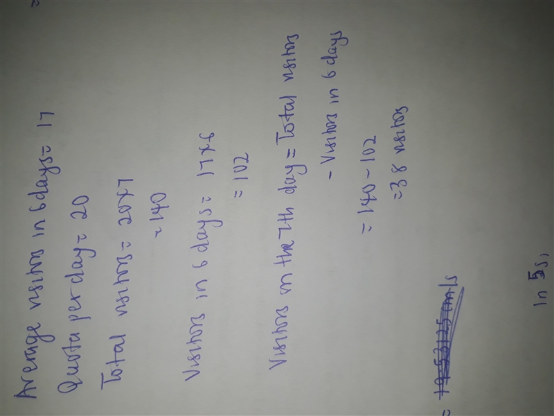Samantha's pie stand has 17 average visitors per day for the past 6 days. How many-example-1