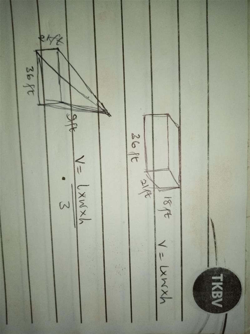 Which figure has a greater volume, and how much greater is it? 2 figures. One figure-example-1