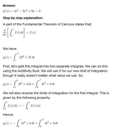 Find the derivative using the fundamental theorem of calculus part 1g(x)=\int\limits-example-1