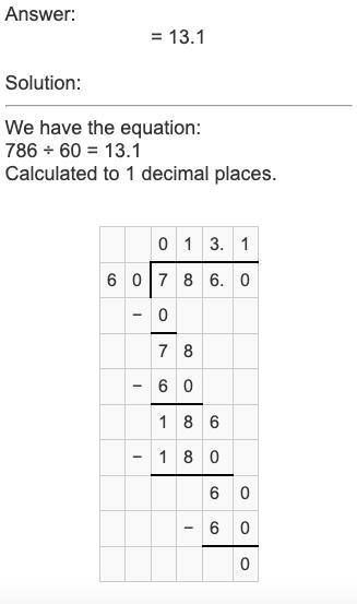 60) 786 Long division?-example-1