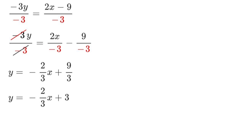 A system of linear equations is given by these equations: 3y-2x=-9 y=-2x+5-example-1