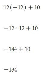 Evaluate: 12x+10 for x=−12-example-1