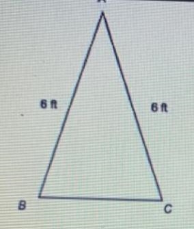 Two lengths of a triangle are shown. 6 ft 6 ft [Not drawn to scale] Which could be-example-1