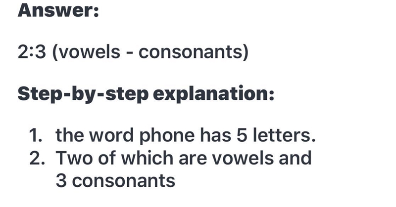 What is the ratio of vowels to consonants in the word phone-example-1