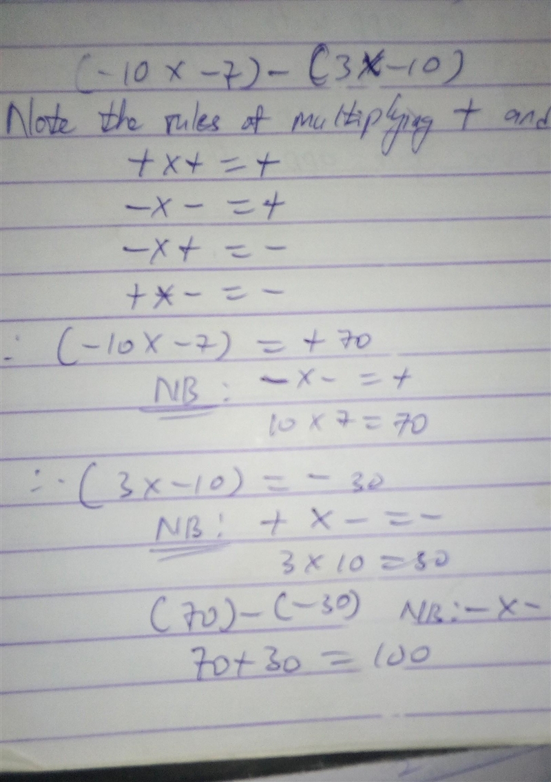 What is (-10x-7)-(3x-10)-example-1