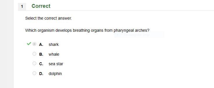 Which organism develops breathing organs from pharyngeal arches​-example-1