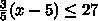 Which inequality represents the following situation 3/5×5 less than a number is no-example-1