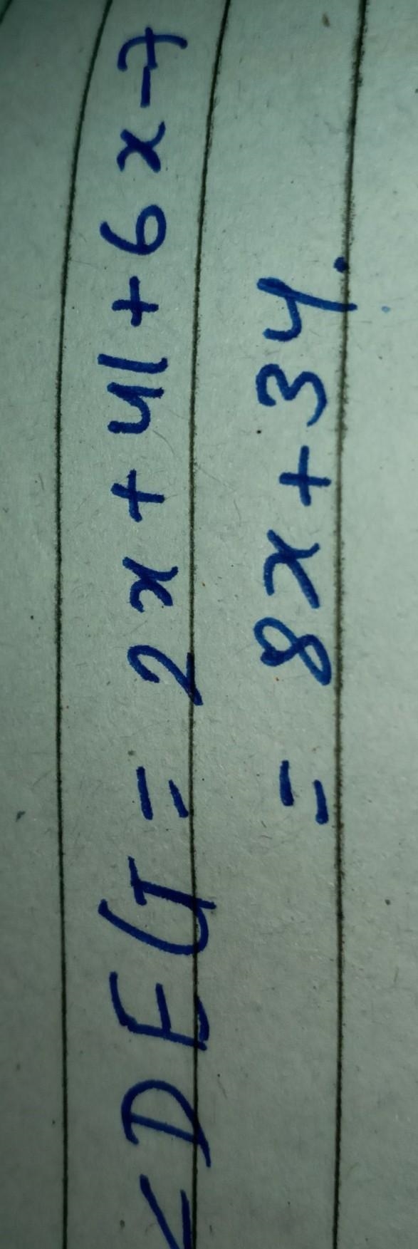 MZFEG=6x - 7 and mZFED=2x +41 , find the mZDEG-example-1