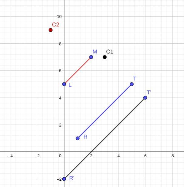 Part A: Under a dilation of scale factor centered at (3,7), PT becomes RT", Determine-example-1