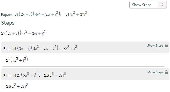 How do you factor the sum of cubes of 216s³+ 27t³?​-example-2