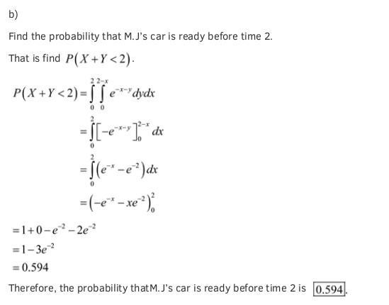 The time that it takes to service a car is an exponential random variable with rate-example-2