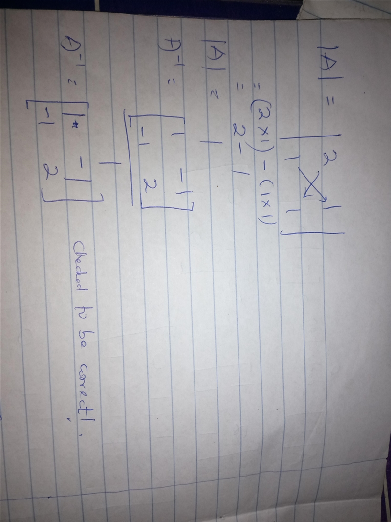 Use row reduction to find the inverse of the given matrix if it exists, and check-example-2