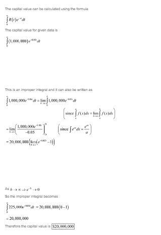 Capital Value Find the capital values of the properties in Exercise. A fort on a strategic-example-1