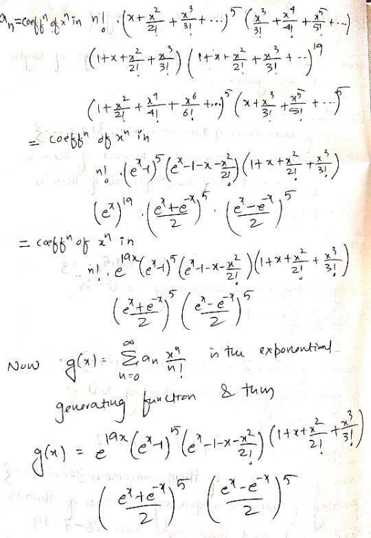 Find the exponential generating function for the number of alphanumeric strings of-example-3