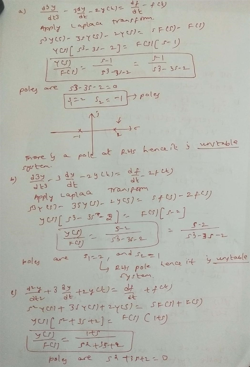 Determine whether each of the following LTIC systems is i) BIBO stable, ii) asymptotically-example-1