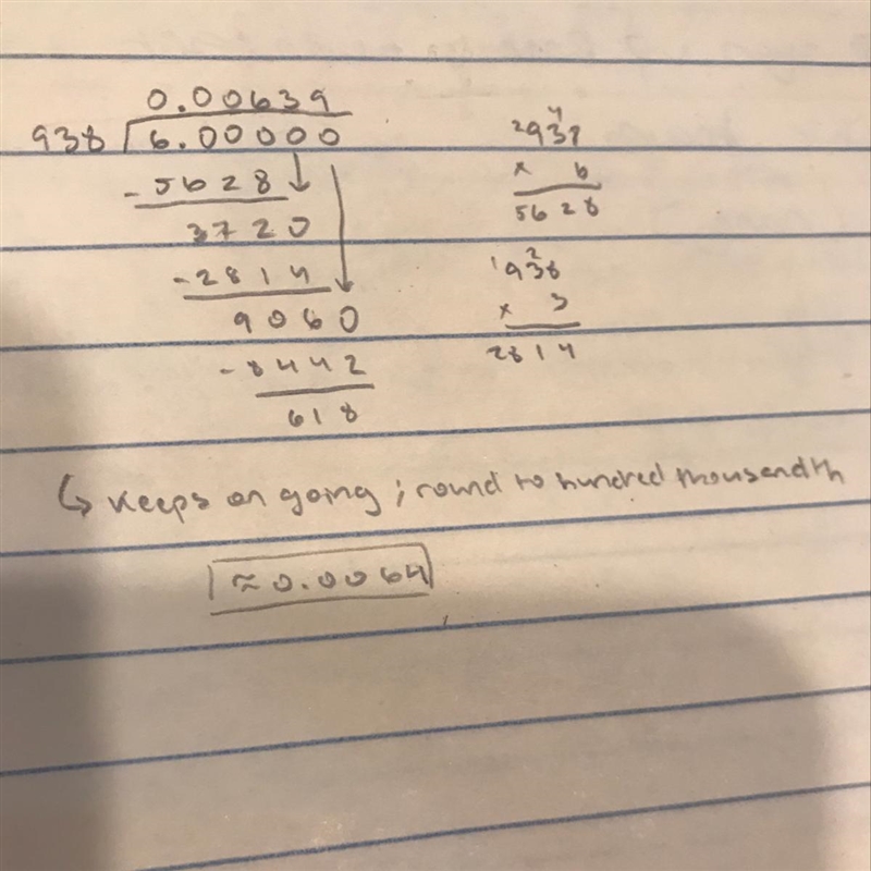 6 divided by 938 long division-example-1