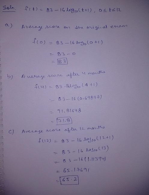 Learning Thoery Students in a mathmatics class were given an exam and than retested-example-1