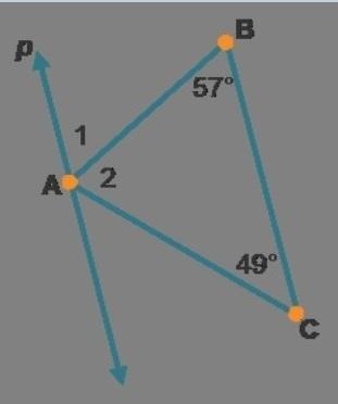 What is the sum of the measures of ∠1 and ∠2?-example-1