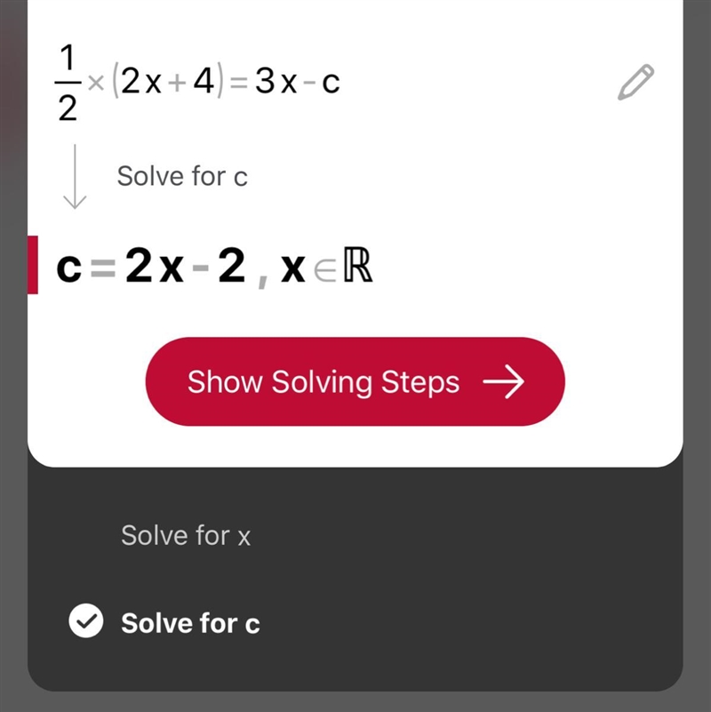 1/2(2x + 4)= 3x - c please answer quick-example-1