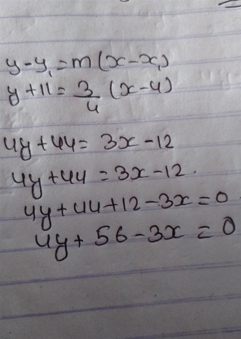 Write the equation in point slope form of the line that passes through the given point-example-1