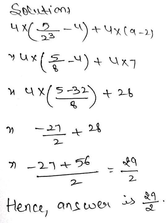 100pts: Convert the following expression into postfix notation: 4*(5/2^3-4)+4*(9-2)-example-1