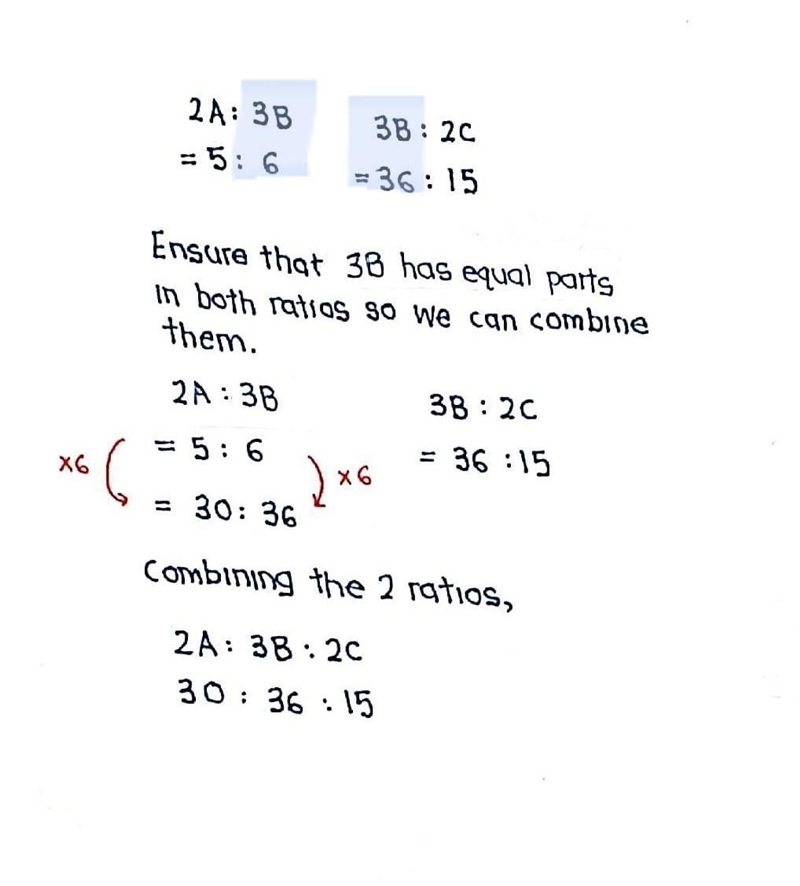 If 2A:3B=5:6 and 3B:2C=36:15 then find A:C​-example-1