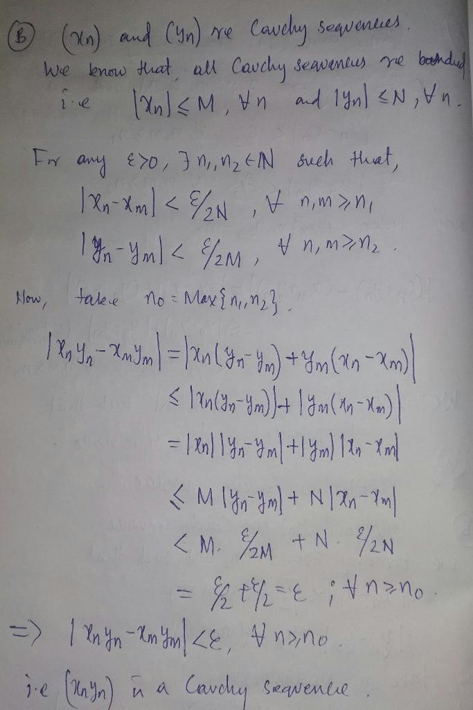 Exercise 2.6.3. If (xn) and (yn) are Cauchy sequences, then one easy way to prove-example-2