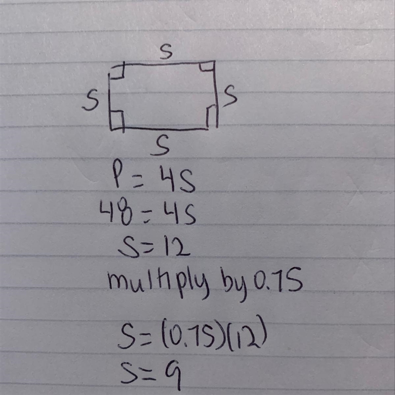 The perimeter of a Square is 48 cm. If the square is dilated by a scale factor of-example-1