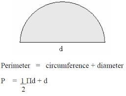 Find the perimeter of the stage shaped like a semi-circle (shown below), rounded to-example-1