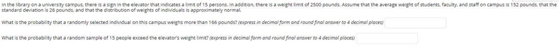 What is the probability that a randomly selected individual on this campus weighs-example-1