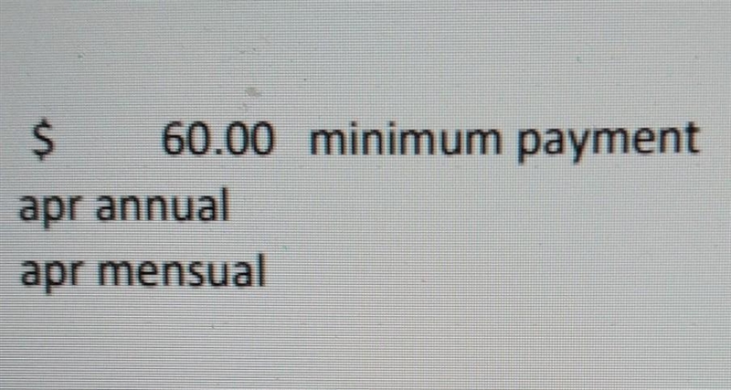 You finance a $500 washing machine completely on credit, you will just pay the minimum-example-2