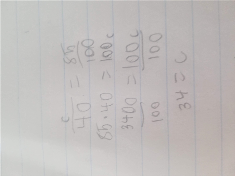 Andrew took a math test with 40 questions if he scored an 85% how many questions did-example-1