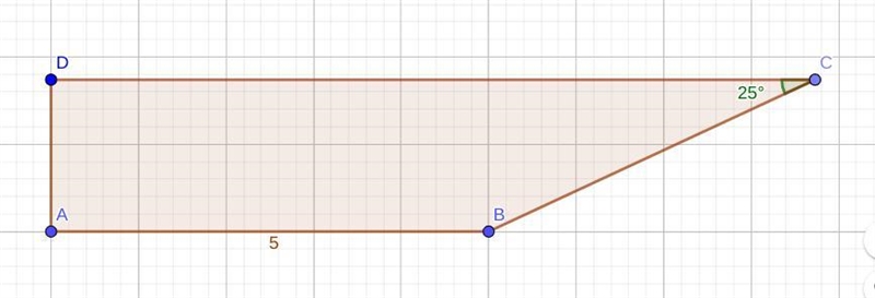 Draw a quadrilateral with one angle that measures 25 degrees and one pair of parallel-example-1